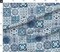 Cottagecore Geometric Modern Farmhouse Faux Tile Blue And White Floral Botanical Grandmillennial Coastal Mediterranean Traditional Classic Custom Printed Fabric by Spoonflower Various Fabrics by the Yard or Fat Quarter